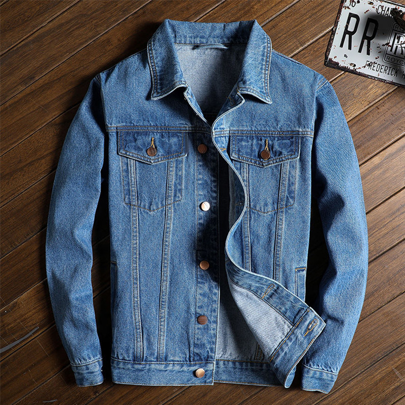 Plus size 5xl effen spijkerjas met omslagkraag voor dames, los, casual, blauwe damesjassen, dameskleding, denim, vrouwelijk