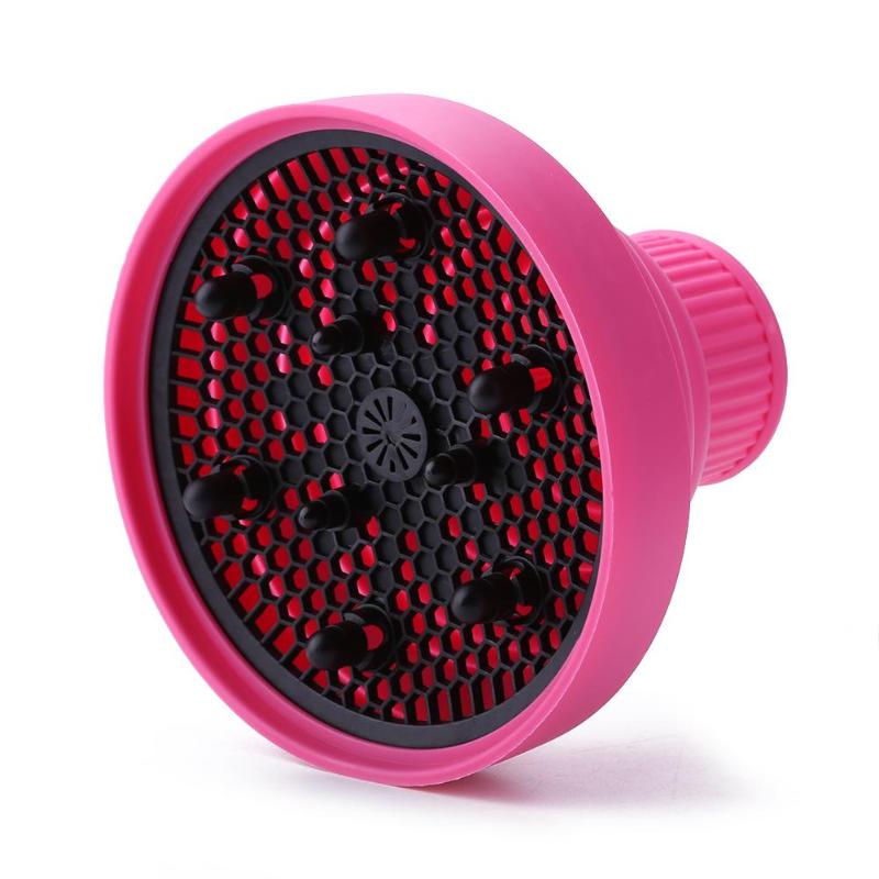Siliconen Haardroger Diffuser Cover Siliconen Opvouwbare Haar Cover Kapsalon Curly Styling Haarverzorging Mode: Roze