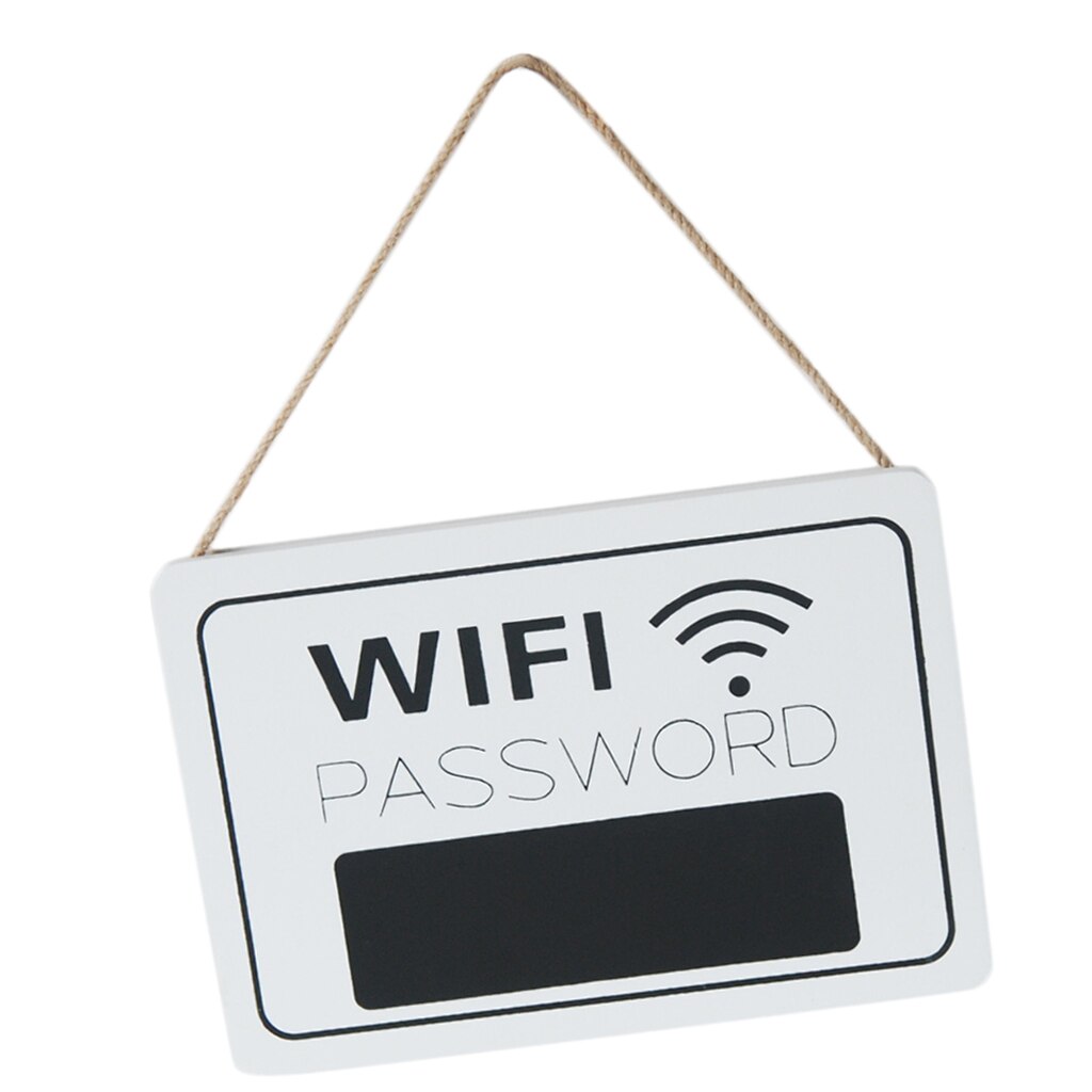 WiFi Password Sign - WiFi Password Hanging Board, Wall-Mount Wooden WiFi Sign for Home and Business