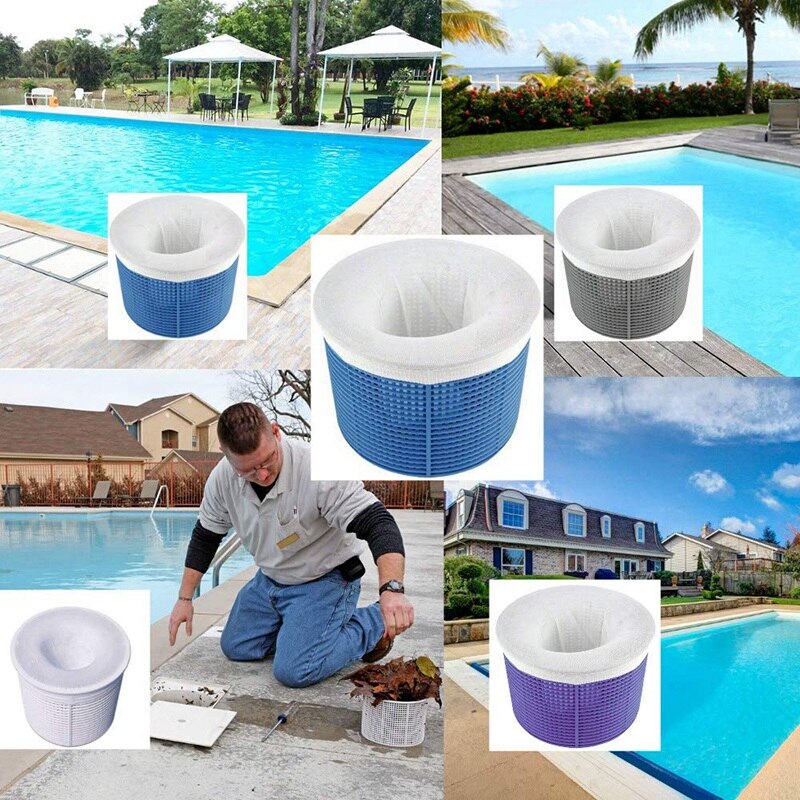40 stk pool skimmer sokker pool filter savers sokker til filtre skimmere renser affald