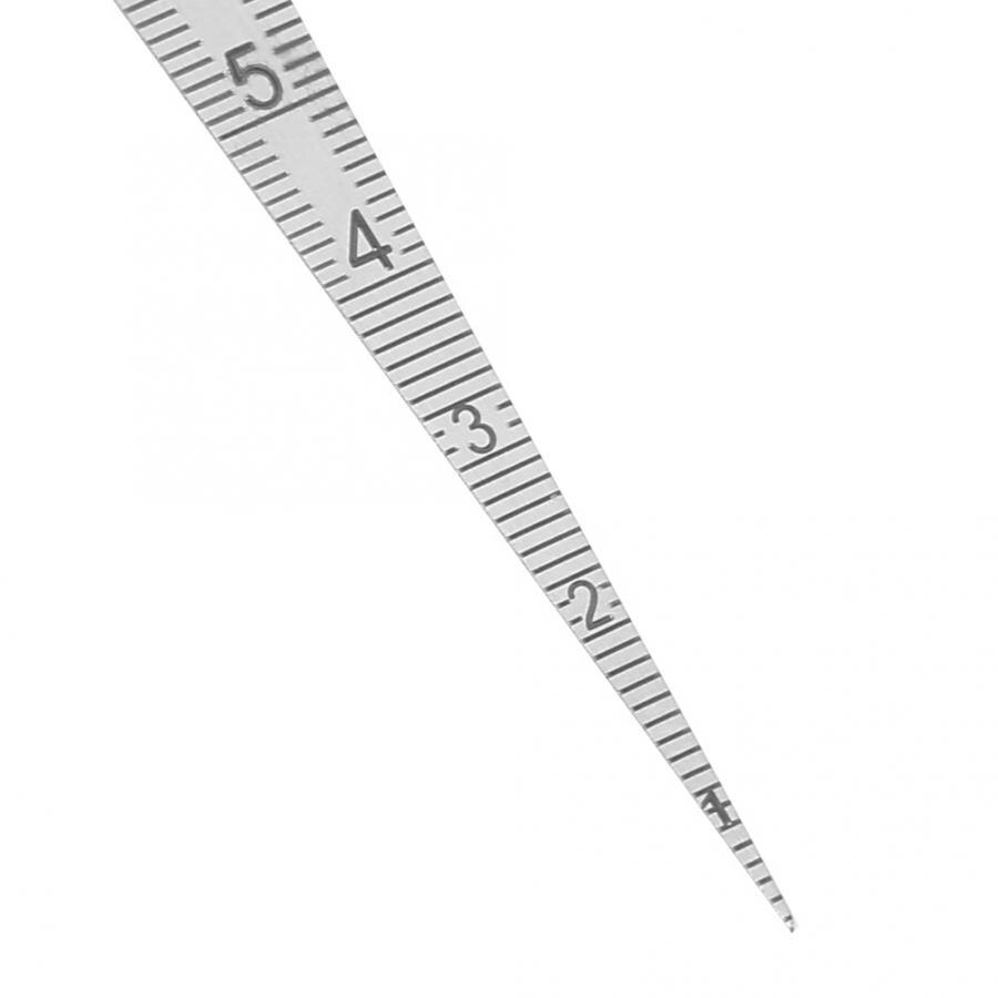 1pc rustfrit stål kile svejsning tilspidser måler lineal hul inspektionsværktøj 0-15mm 90 graders ret vinkel lineal