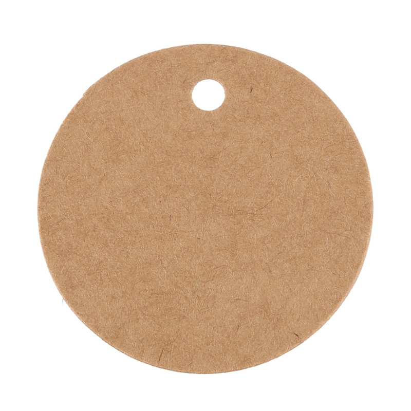 50 Stuks Ronde Kraft Tag Met Hennep Koord