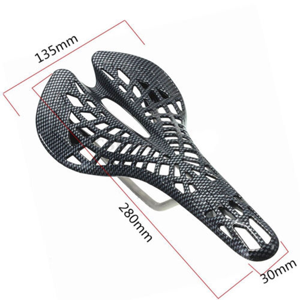 Carbon Fiber Bicycle Saddle Mountain Bike Bicycle Hollow Seat Cushion Hollow Breathable mtb saddle Riding Accessories IN STOCK
