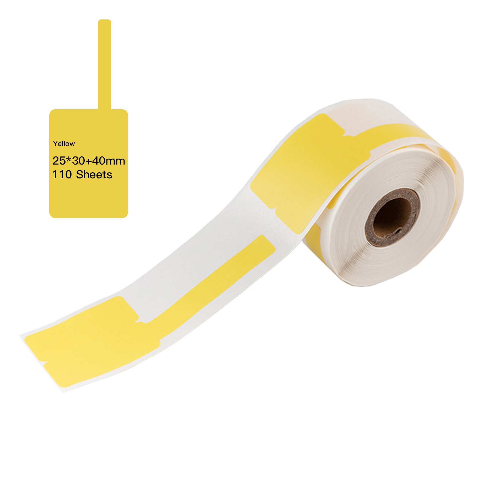 Aibecy Self-Adhesive F-Shape Cable Label Paper 100sheets/roll Thermal Printing Paper Jewelry Label Paper for Thermal Printers