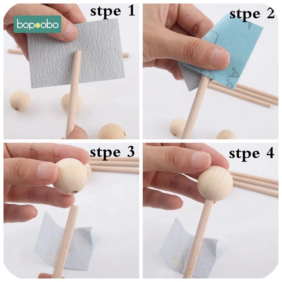 Colgador móvil de madera para cuna de bebé, marco de madera para cuna, manualidades, juguetes hechos a mano, soporte móvil para recién nacido, 1 Juego