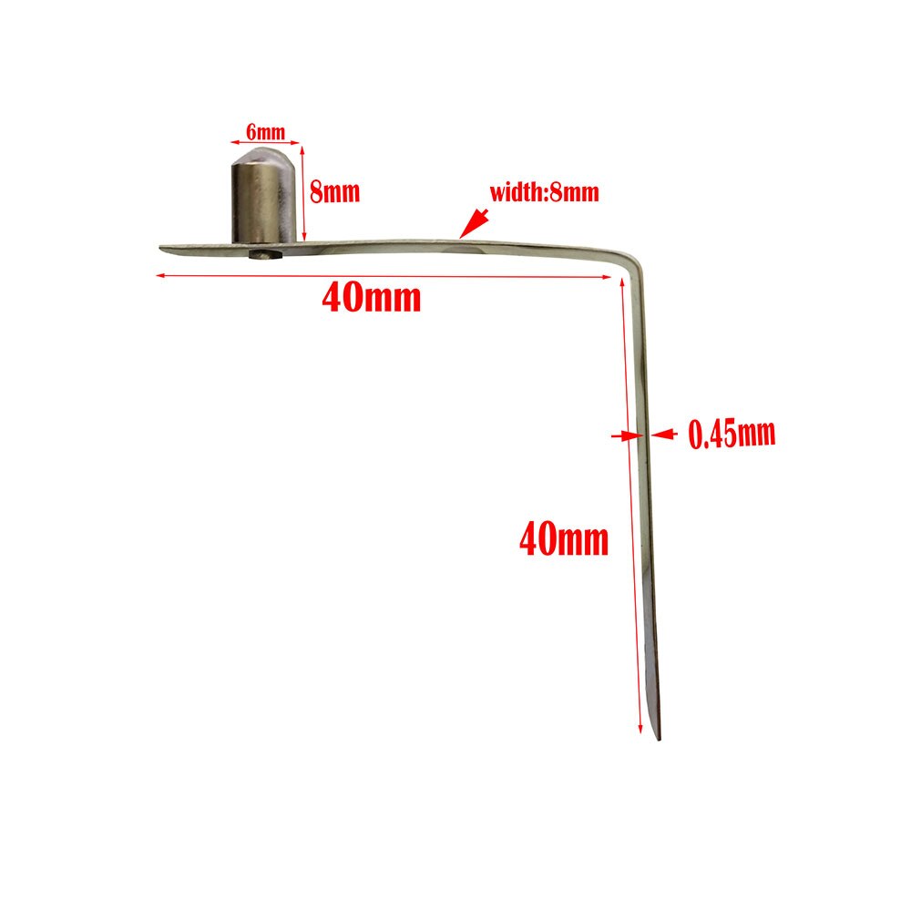 5 Pieces Kayak Paddle Tent Pole Push Steel Button Spring Snap Clips Locking Tube Single Pin Inflatable Boat 5.8mm/8mm/9mm/9.8mm: 6mm leg 40mm