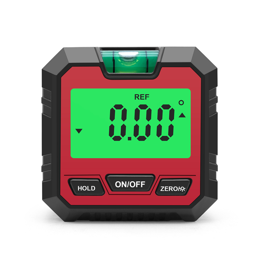 LCD Digital Angle Gauge Magnetic Protractor Inclinometer Mini Level Meter 360 Degree Angle Finder Goniometer for Decoration: Yellow