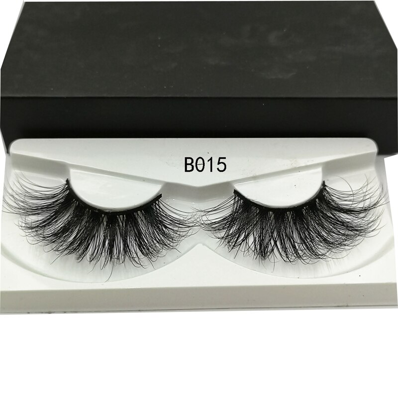 Falske øjenvipper 5d mink øjenvipper 25mm naturlige lange vipper høj volumen fluffy øjenvipper grusomhed dramatisk vippe makeup: 015