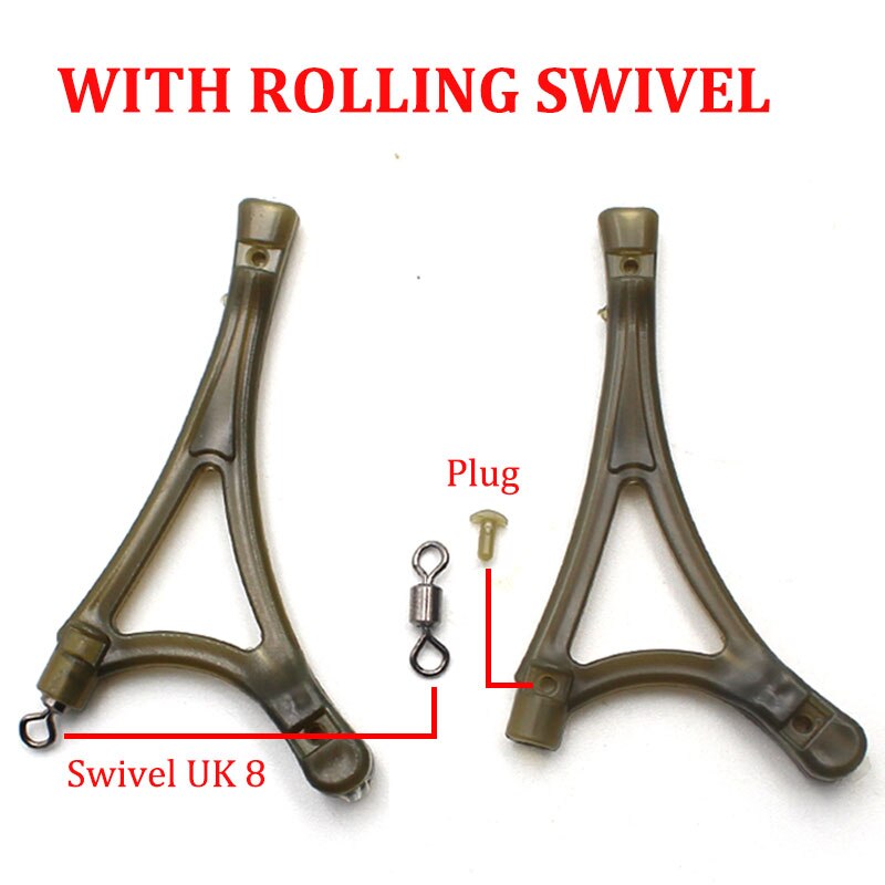 10pcs Carp Fishing Tackle Anti Tangle System For Method Feeder Cage Carp Rigs Tool Side Bends Swivel Fish Accessories Equipment