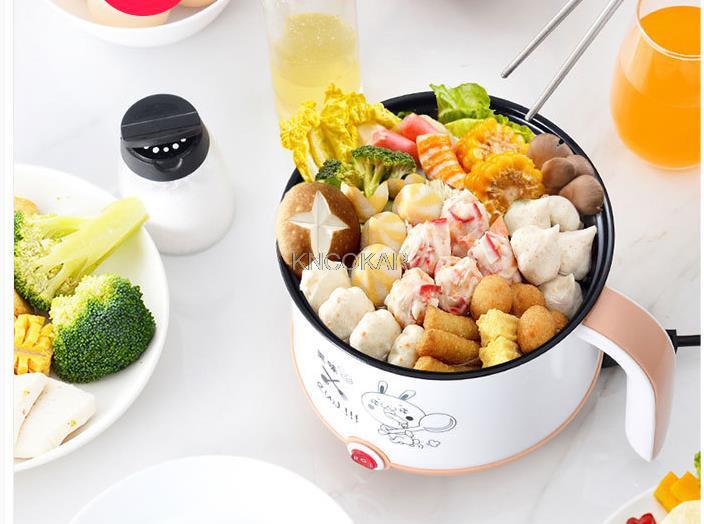 220V Mini Multifunctional Electric Cooking Pot Machine Single/Double Layer Available 3 Color Available Pot Multi Cooker