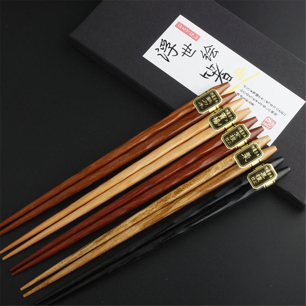 Natuurlijke Hout Chinese Eetstokjes Herbruikbare Servies Dinning Eten Japanse Chopstick Voor Sushi Voedsel Sticks Palillos Chino