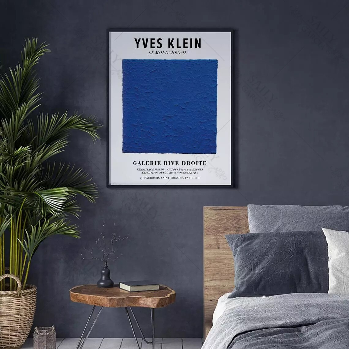 Yves Klein - Klein Blauw-Klein Monochroom Tentoonstelling Poster - Printable Art-Franse Moderne Kunstwerk Canvas Print Schilderij