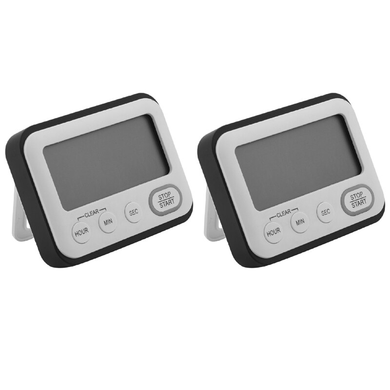 2X Digital Kitchen Countdown Timer: Teachers Counter Large LCD Magnetic Clip Kids Minute Hour Seconds Cooking Giant: Default Title