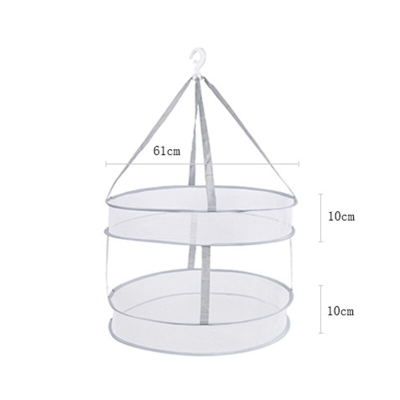 Rand Single-Layer Kleren Mand, Double-Layer Vouwen Grote Kleding Netto, wind-Proof Rack Kleding Netto Zak Kleren Drogen Mesh