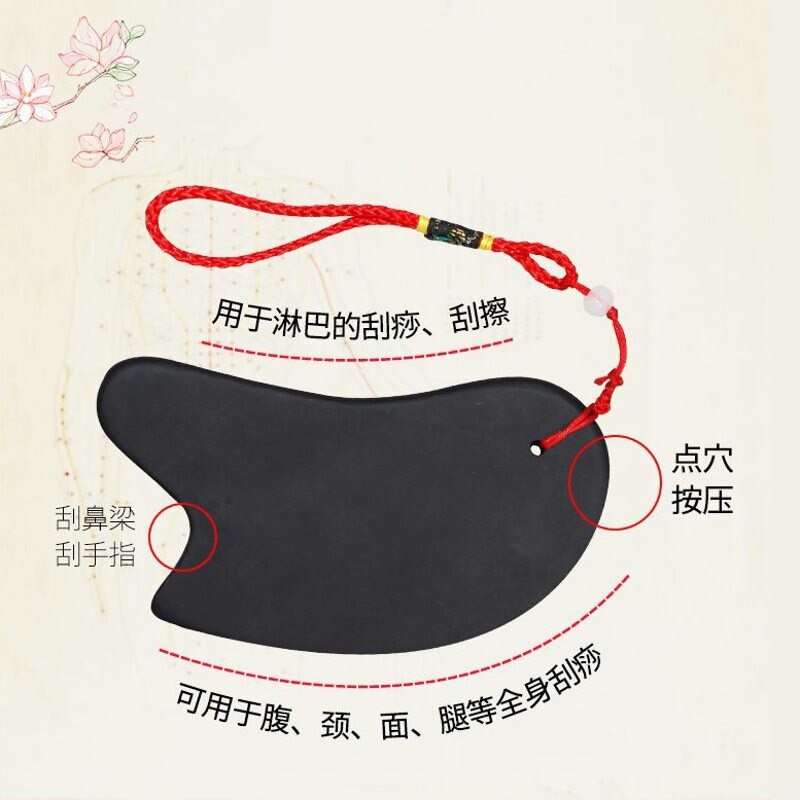 Gua sha werkzeug Natürliche Meteorit Schaben Bord Gesicht Massagegerät Gesichts Schaber Schönheit Beine Körper Allgemeinen Rippe Massage Meridian Stock