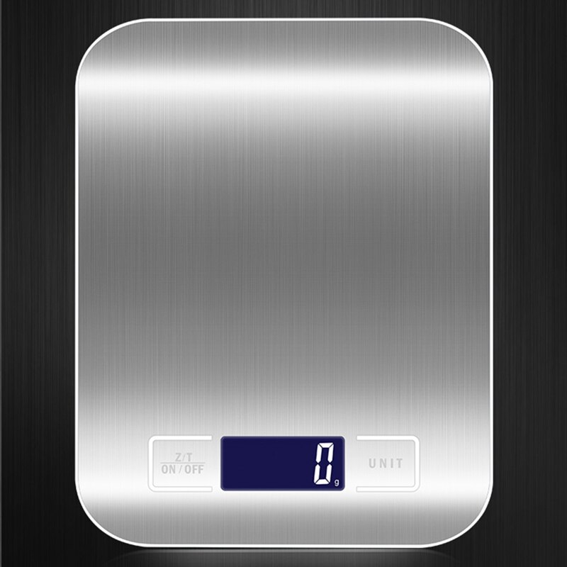11 LB/5000g Elektronische Keukenweegschaal Rvs Digitale Voedsel Schaal Weegschaal LCD Hoge Precisie Meetinstrumenten: Default Title