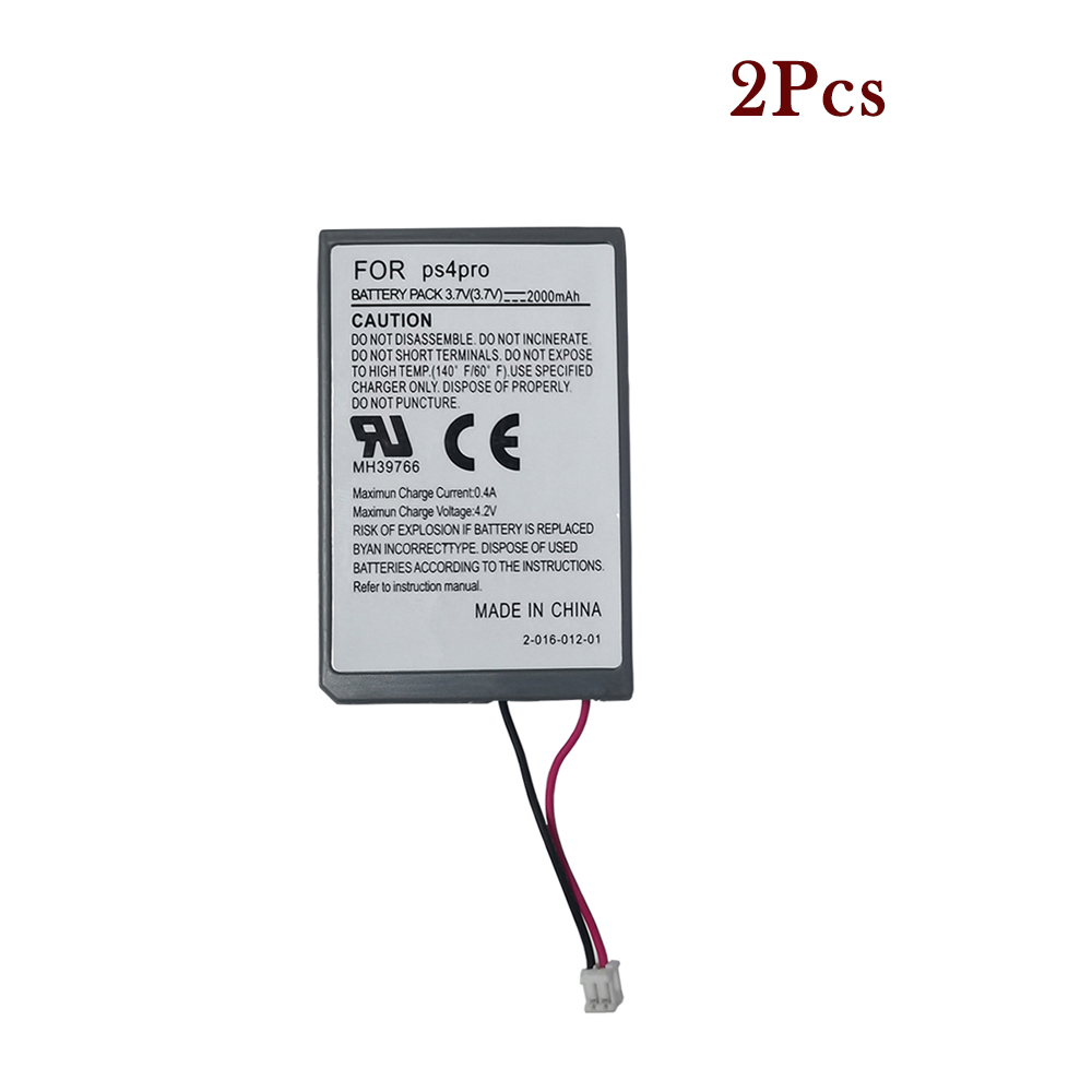 3.7V 2000mAh Battery CUH-ZCT2 or CUH-ZCT2U For Sony PS4 Pro Slim Dual Shock 4 wireless controller Replacement Batteries: 2Pcs