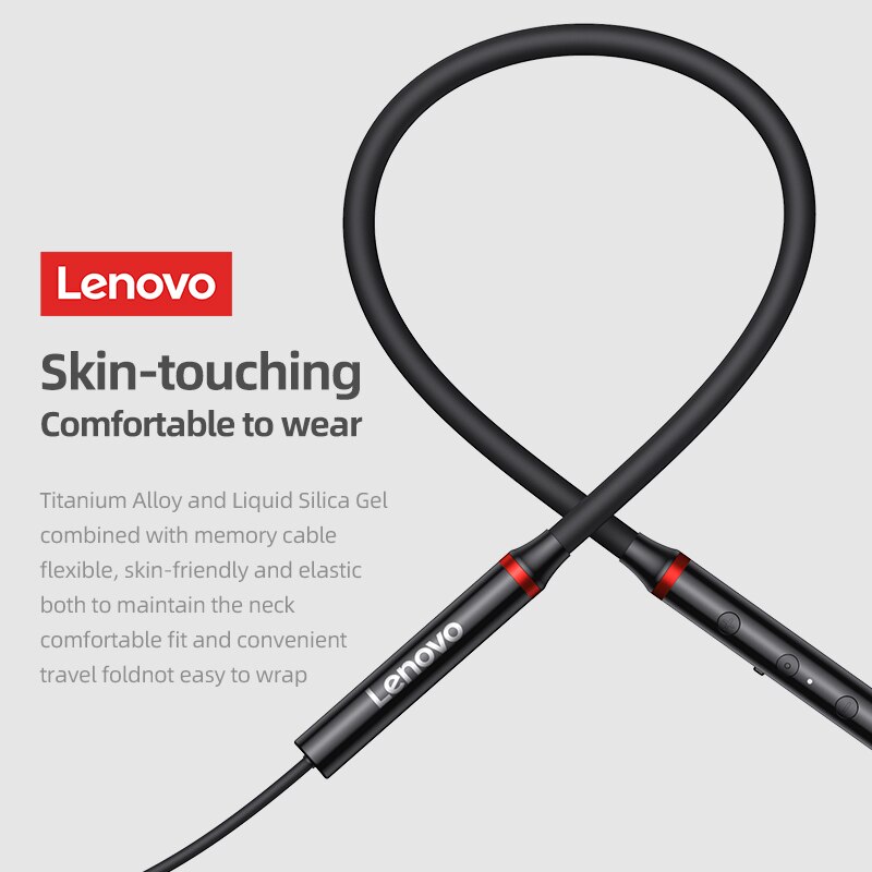 Lenovo HE05X Speaker Sport Wireless Bluetooth 5.0 In-Ear Earphone Waterproof Headphone Sports Neckband Headsets For Mobile Phone