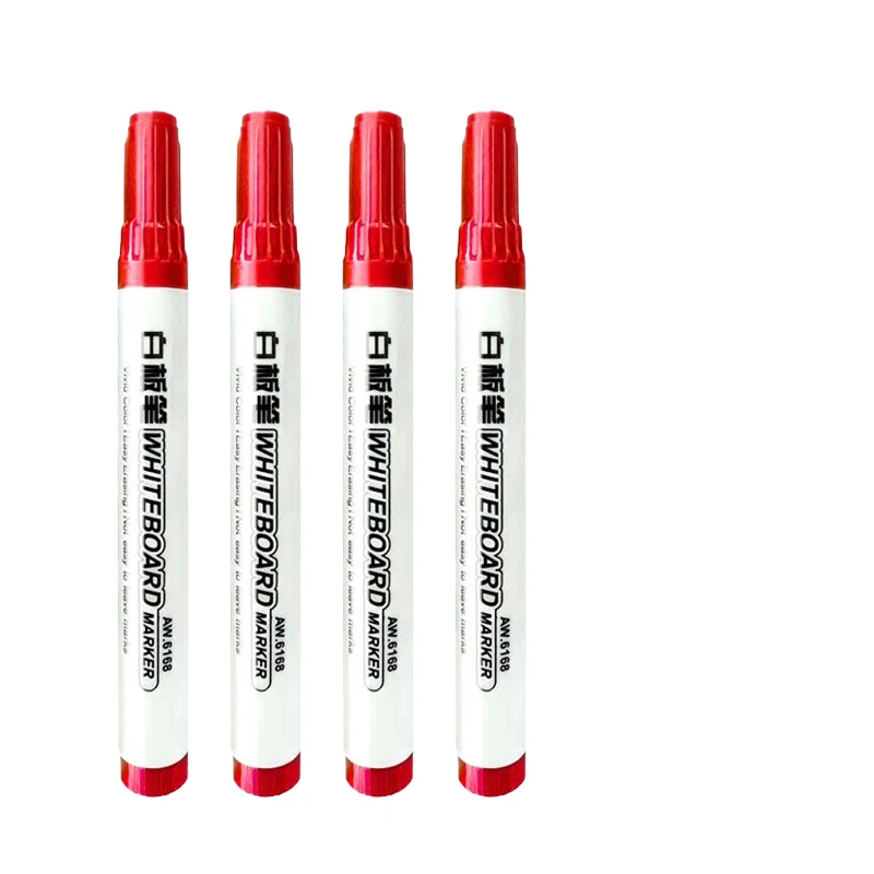 4/8 stuks zwarte uitwisbare whiteboard-pen, rood blauw af te vegen grote koppen, glazen notitiepen met grote capaciteit, whiteboard-markeerstift: YELLOW
