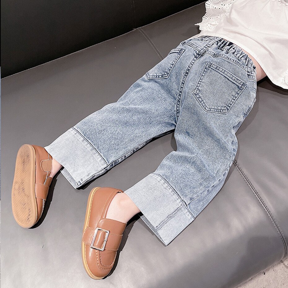 Baby Meisje Jeans Patchwork Jeans Voor Meisjes Lente Herfst Jeans Baby Meisje Casual Stijl Meisjes Kleding