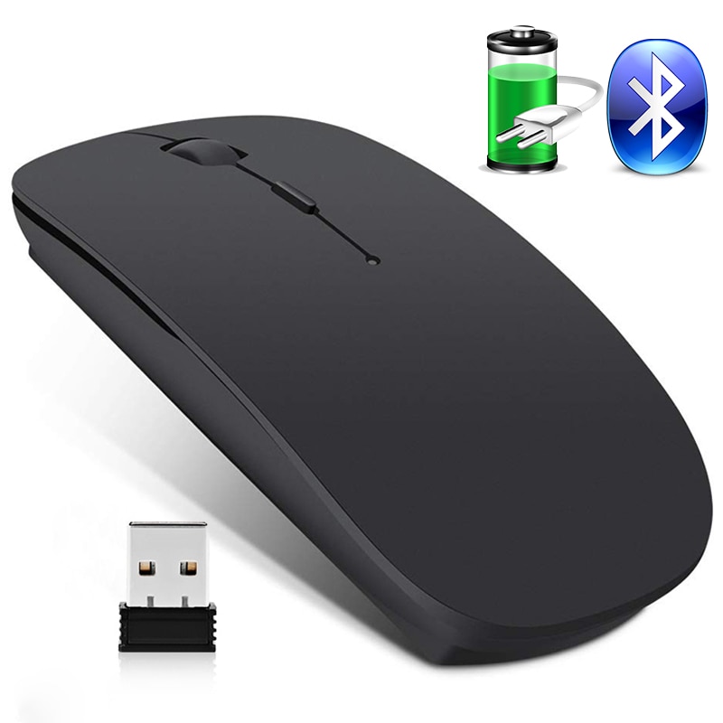 Stille Draadloze Muis Bluetooth Muis Usb Computer Muis Draadloze Oplaadbare Mause Bluetooth 4.0 Ergonomische Muizen Voor Pc Laptop