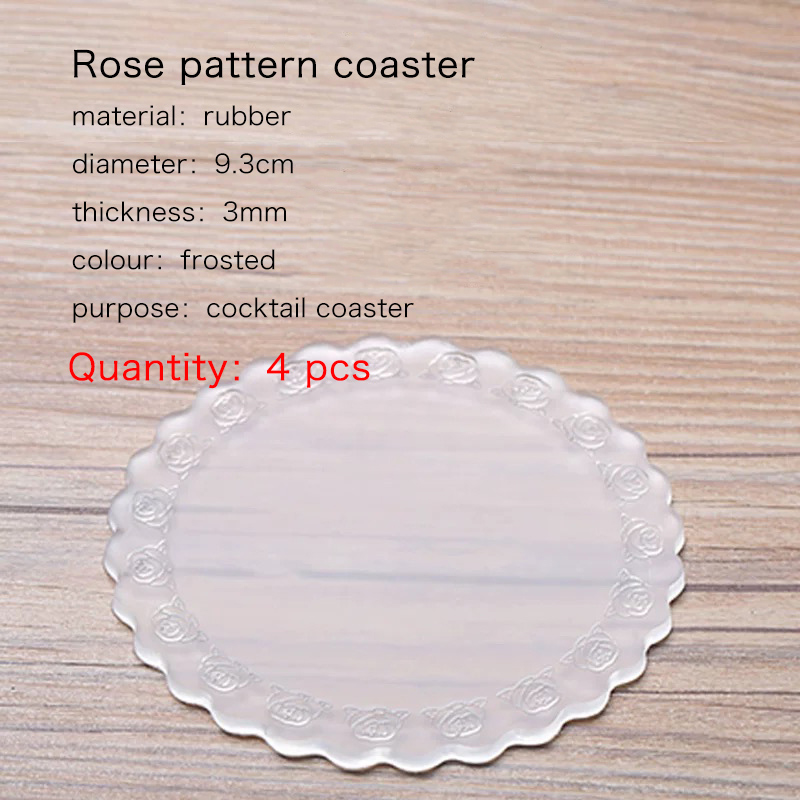 Bar soul cocktail coaster kork coaster cocktail dekoration læder underkop drink coasters bar værktøj frostet stil: Frostet  x4