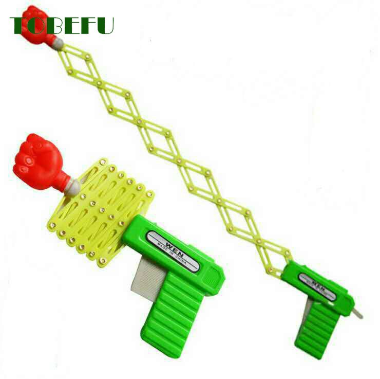 TOBEFU Funny Retractable Fist Shooter Trick Toy Gun Child Kids Plastic Party Festival Classic Elastic Telescopic Fist