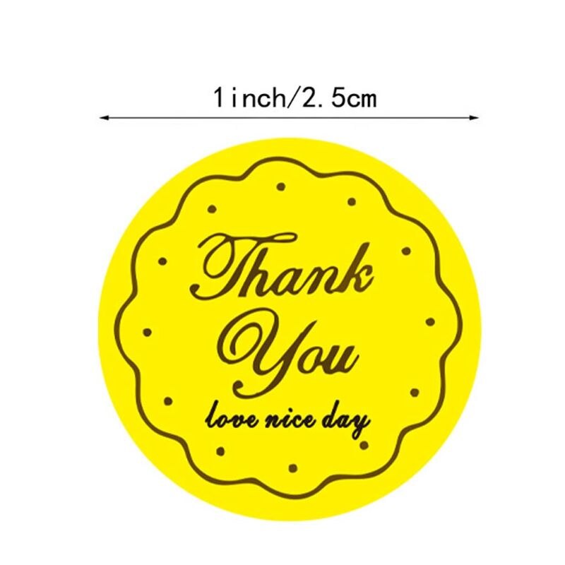 500pcs 2 Styles Thank You Sticker Wedding Handmade Envelope Seal Label Scrapbook 896A
