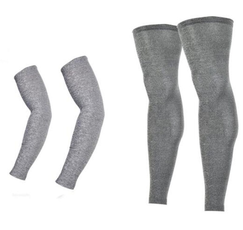 Arsuxeo fietsmouwen beschermende mouwen jogging golf armmouwen leggings mtb fietsmouwen armwarmers + beenwarmers uv: Grijs / M