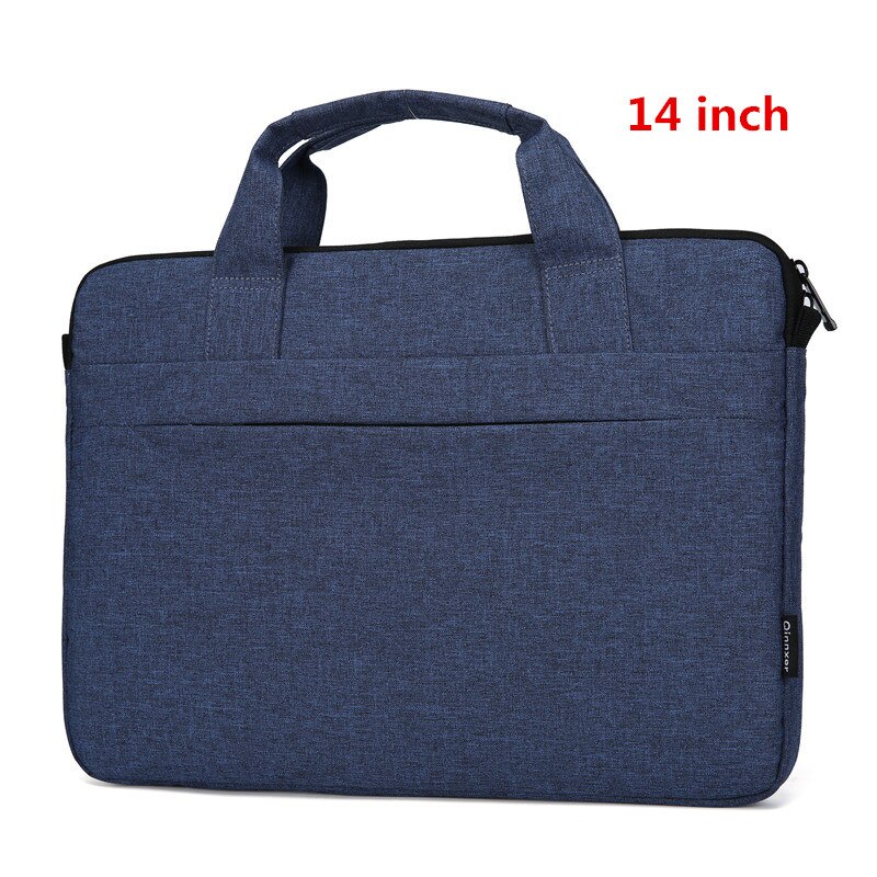 Thin Section Laptop Briefcase Men Women Portable Document Bag Travel Liner Package Ipad Phone Storage Pouch Accessories Supplies: Navy Blue 14inch