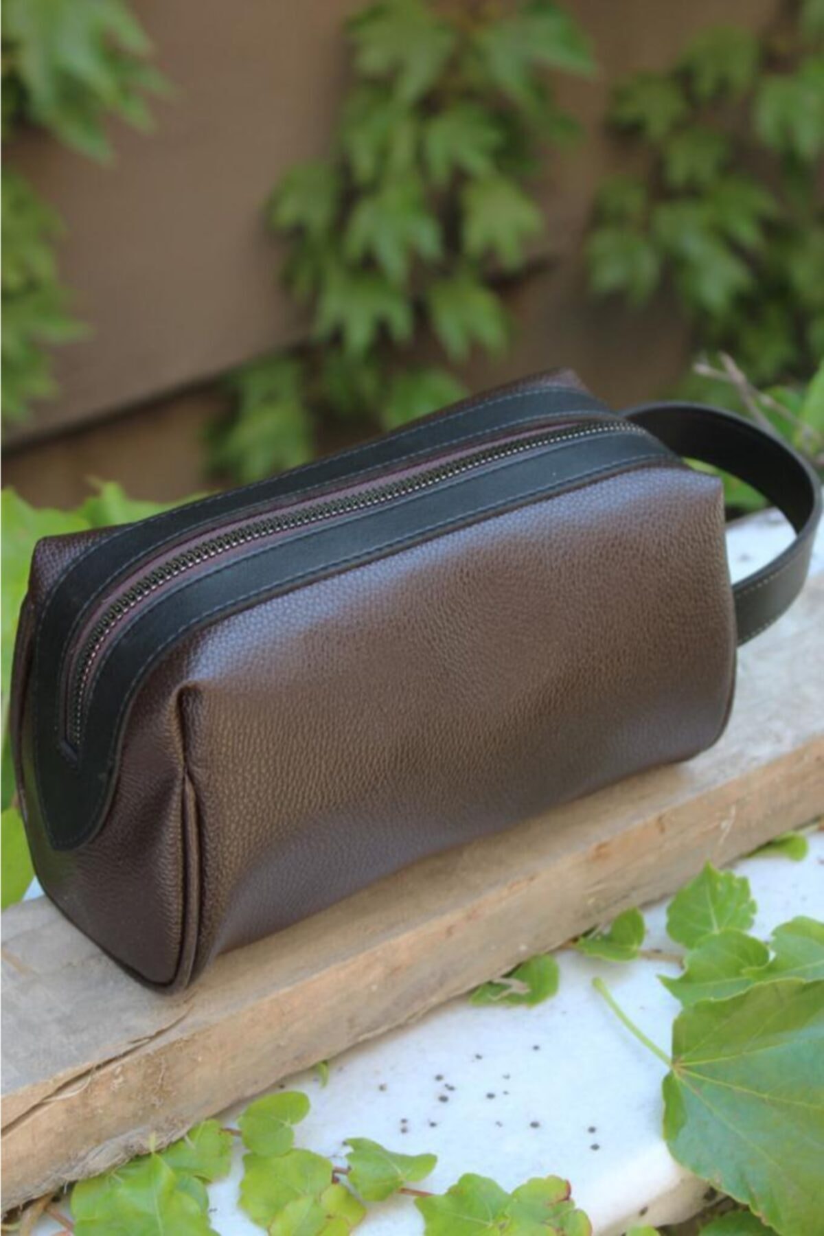 Unisex Brown Hand and Shaved Bag