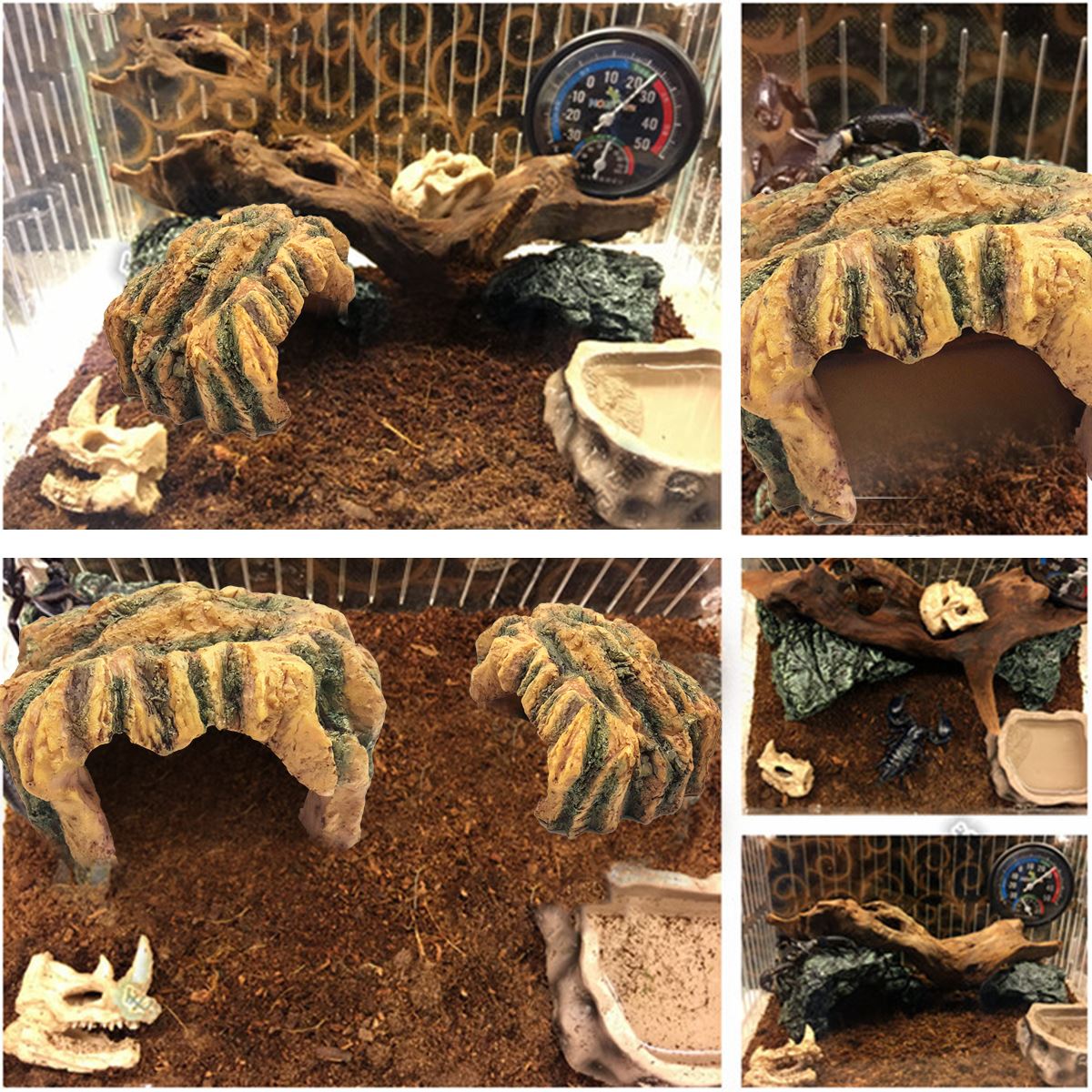 Turtle Terrace Turtles Reptiles Basking Climbing Platform Terrace Resin Hiding Cave Aquarium Ornament Turtle Terraces