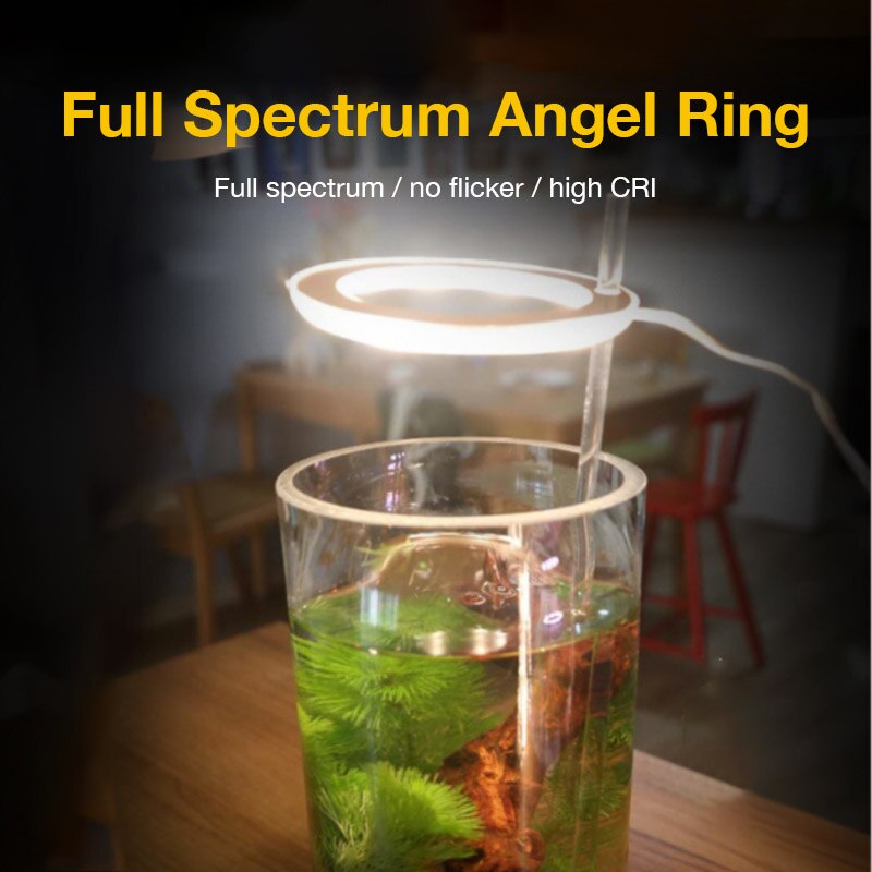 Usb engel ring phytolamp til planter led lampe fuld-spektrum sol-lignende indendørs husstand blomst vokse lys