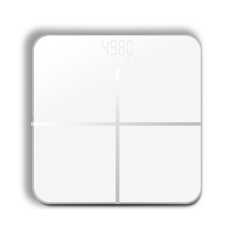 Bathroom Body Scale LCD USB Charging Smart Electronic Scales Body Weight Balance Digital Weighing Scale: White