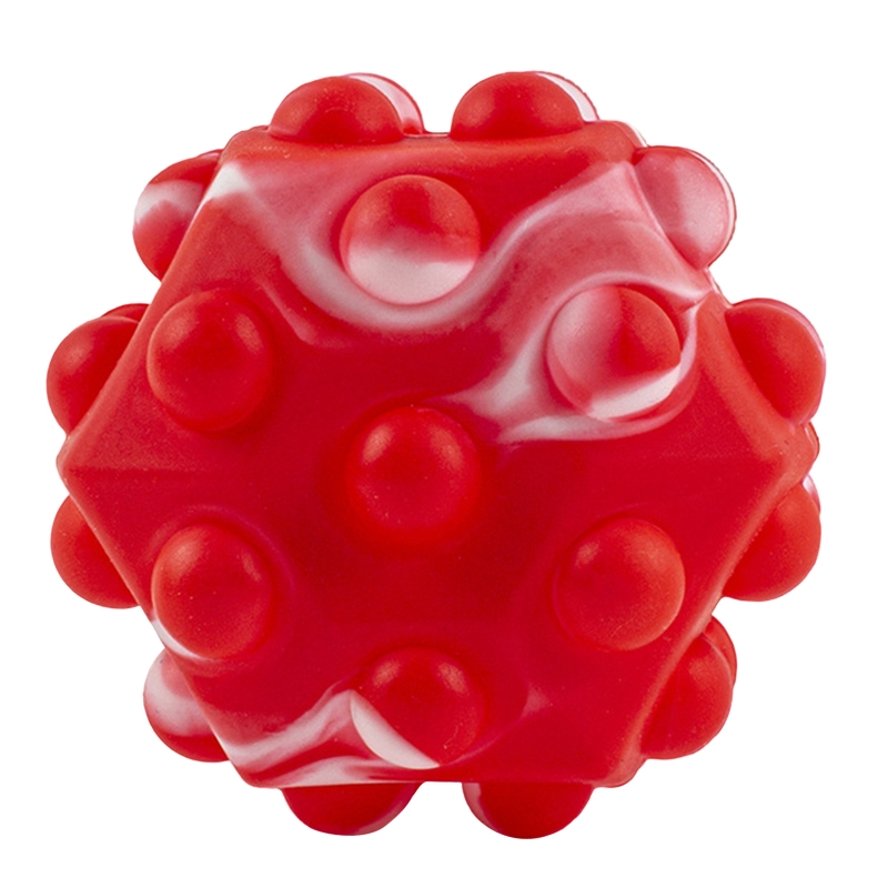 Pop Ball Fidget Toy 3D Fidget Ball Push Bubble Help People Relieve Stress Interactive Sensory Toy Non-toxic Harmless: White Red