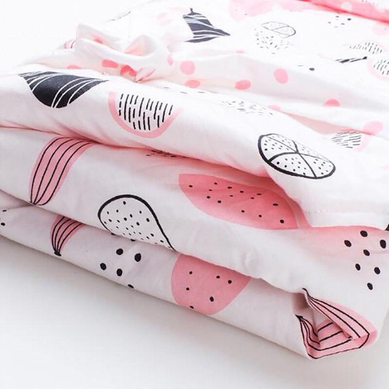 Zachte Baby Baby Hooded Deken Dikker Katoen Inbakeren Wrap Deken Sleepsack Afdrukken Winter Warm Houden BMT047