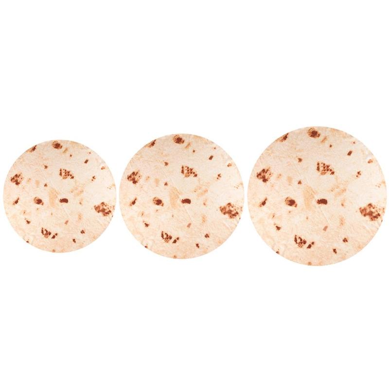 Nouvelle couverture moderne à motif de Tortilla | Crêpe moderne en coton rond en forme de Burrito pour couettes de bureau de voiture /125/152 CM