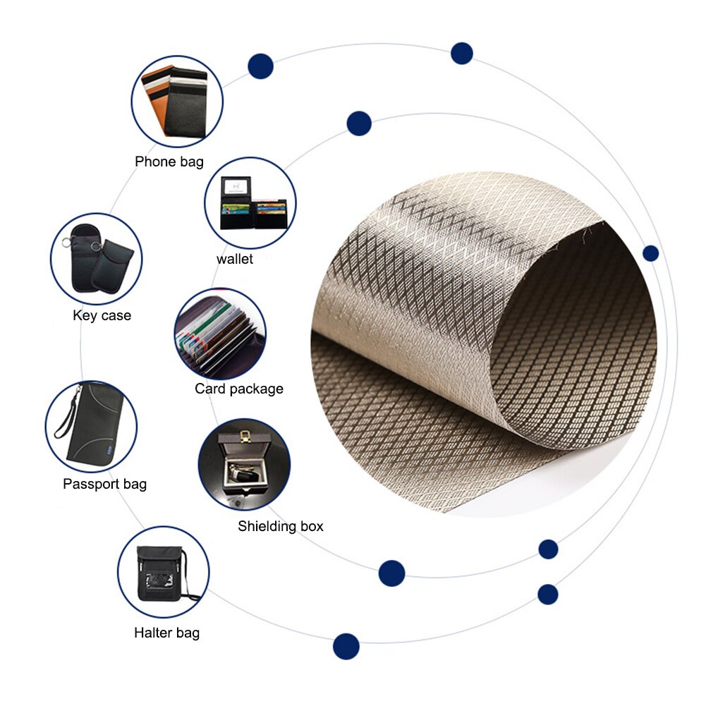 Anti Straling Emf Afscherming Faraday Stof Rfid 1 Meter Isolatie Zachte Geleidende Signal Blokkeren Rf Verminderen Wifi Aarding