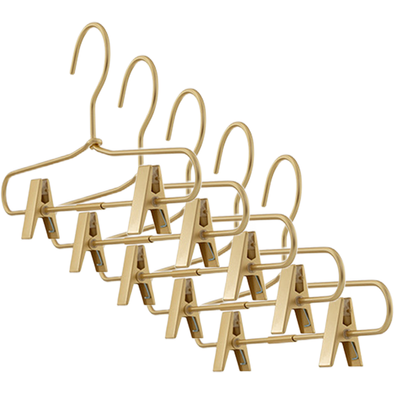 Grucce in metallo con clip Appendiabiti per guardaroba Appendiabiti in metallo leggero per Hotel domestici, dormitori, centri commerciali: Cielo Blu