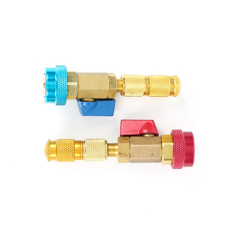 Adaptador de refrigerante de baja/alta presión para coche, herramienta de extracción de núcleo de válvula de aire acondicionado, R134a, 2 uds.
