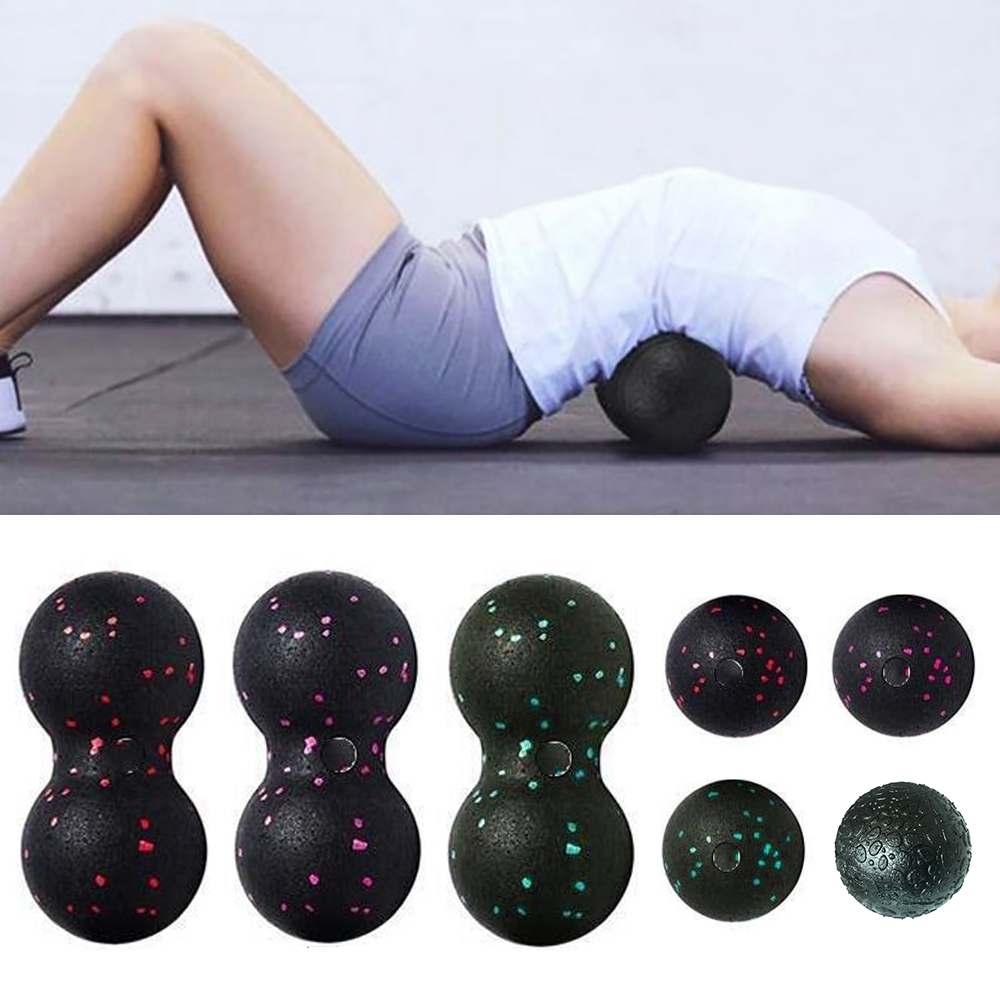 Pelota de miofascia EPP Lacrosse, Bola de masaje de cacahuete de alta densidad, ligera, Fitness, ejercicio, Fascia, alivia el dolor, Yoga