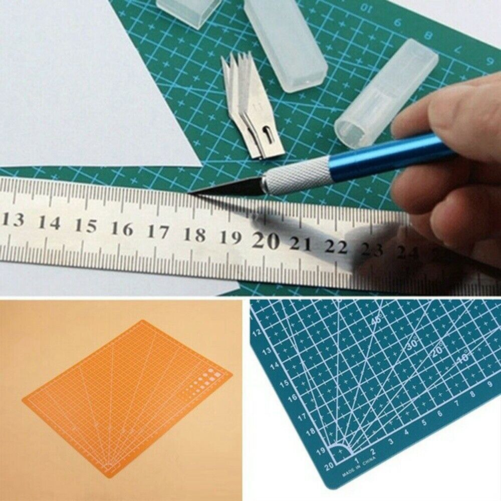 3 Colors A4 PVC Double-sided Grid Lines Cutting Board Mat Self-healing Cutting Pad DIY