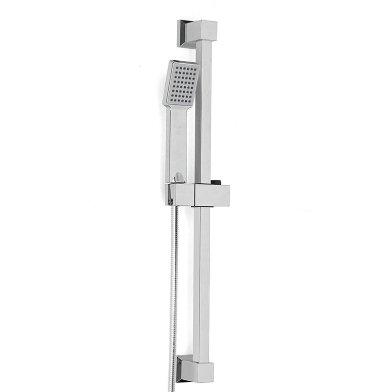 Xueqin Chrom Schlecht Dusche Steigleitung Schienen Halterung Einstellbare Dusche Kopf Halfter Bar Bausatz einstellen 5 Modus Funktion Zauberstab Montiert: D