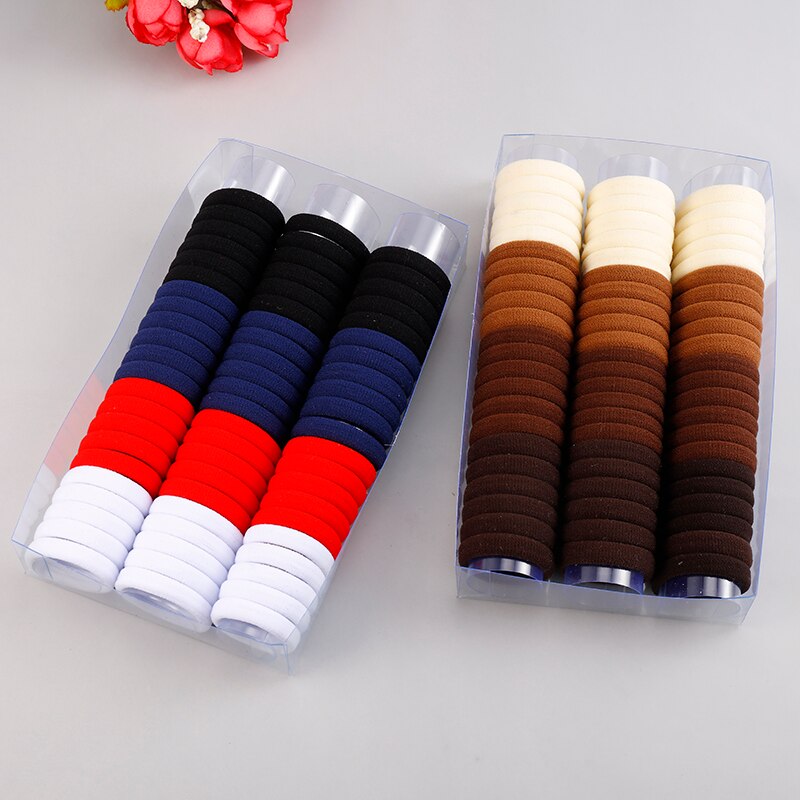 66 st/lot 3cm färgglada nylonringar flickor knasiga hårband haar håraccessoarer barn gummiband elastiska pannband