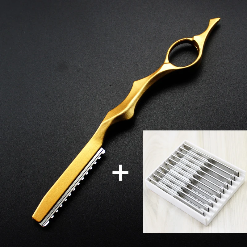 Haar Knippen Mes Dunner Dunner Scheermesje Scheren Rechte Salon Kappers Scheermes Stok Haar Snijder Roterende Kapper Kit