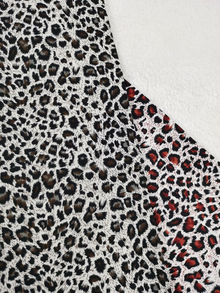 Luipaardprint kleurrijke katoenen poplin stof bedrukt naaimateriaal doe-het-zelf thuis kleding textiel weefsel patchwork