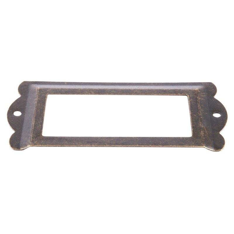 Porta etichette per etichette per cassetti per ufficio 85mm x 42mm 4 pezzi tono bronzo