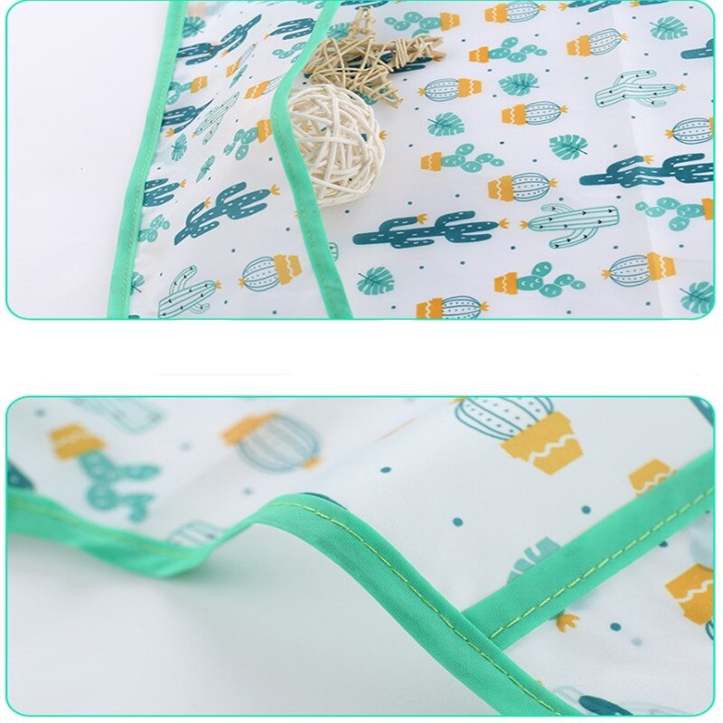 Babero de bebé de dibujos animados, impermeable, manga larga, Baberos para comer, eructar, ropa para pintar