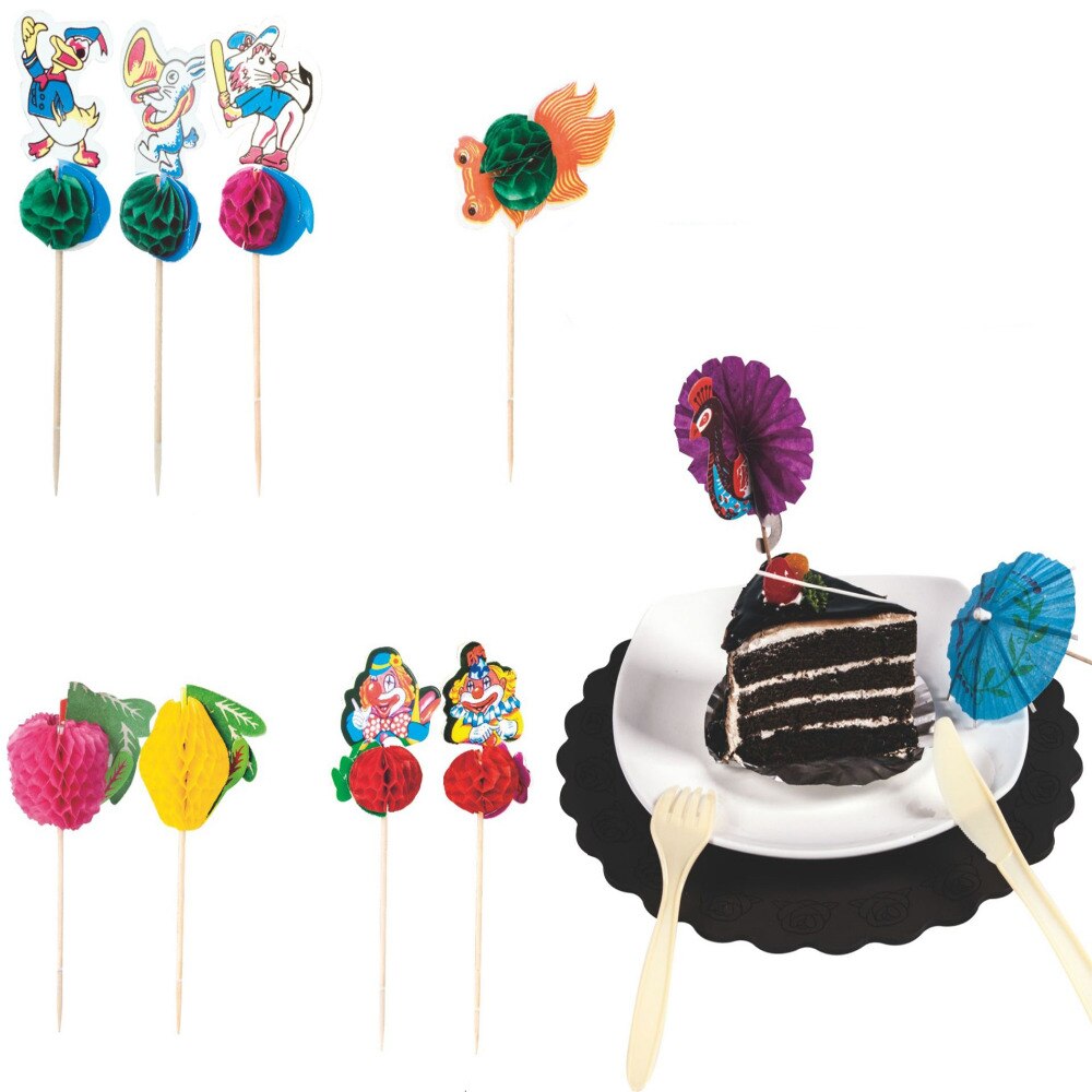 25 stks/partij, Papier Tropische Cocktail Juice Drink Picks Sticks Birthday Party Bruiloft Decoratie