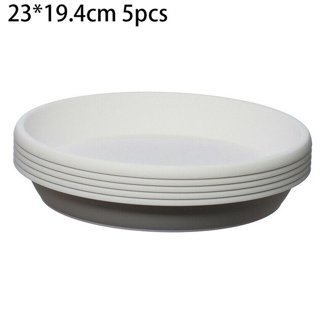 Platte kant plantenbak schaal bloemenhouder pad witte container afval sterk: 23 19 4cm